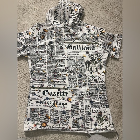 Rare John Galliano Underwear Newspaper Hoodie - Picture 7 of 9